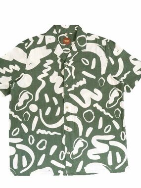 Common People Abstract Print Button-Up – XL (Fits L)